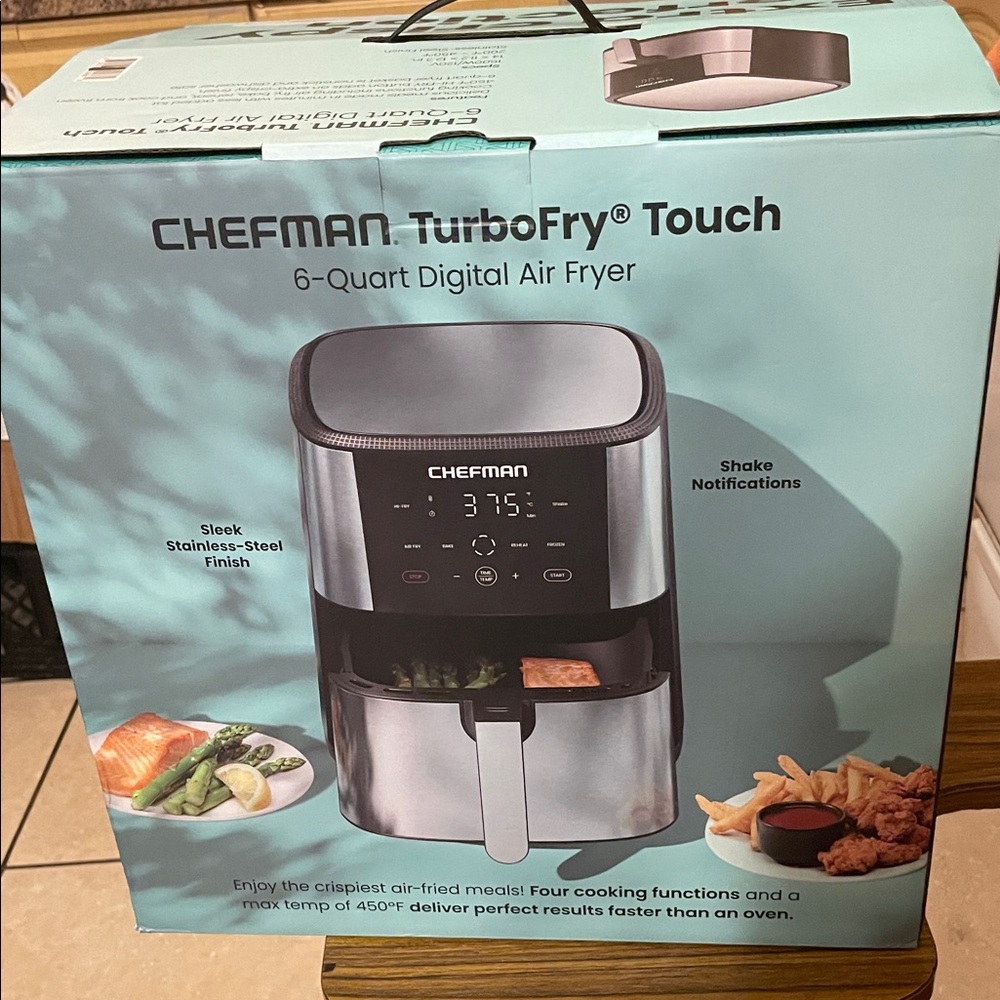 Chefman TurboFry Touch 6-Quart Digital Air Fryer - Stainless Steel